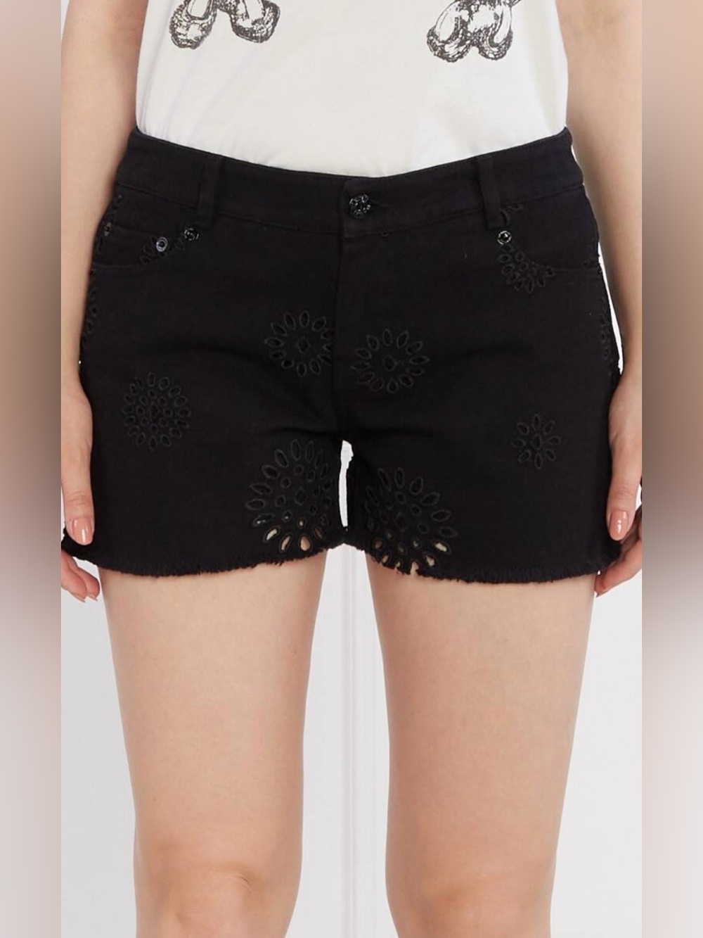 The Kooples NWOT Black Eyelet Shorts